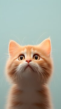cat mobile wallpaper , best cat wallpaper evar an image of the cute looking orange kitten, in the style of hyperrealistic illustrations, dreamlike illustration,
