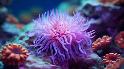 Fototapeta na wymiar Under water anemone macro