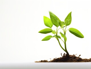 Sprouting Seedling Growth Potential Isolated on White Background AI Generated
