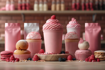 A confectionery branding mockup that invites customers into a world of sweetness