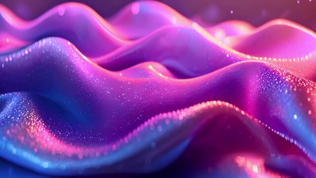 Shimmering wavy fabric with a looped background