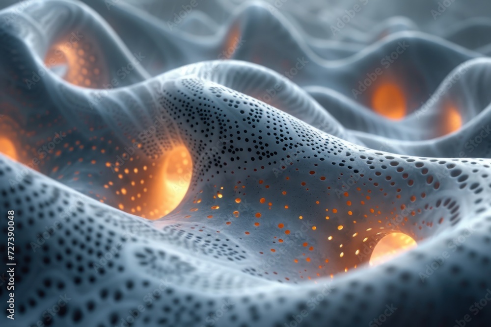 Poster abstract 3d design featuring intricate patterns and a play of light and shadow