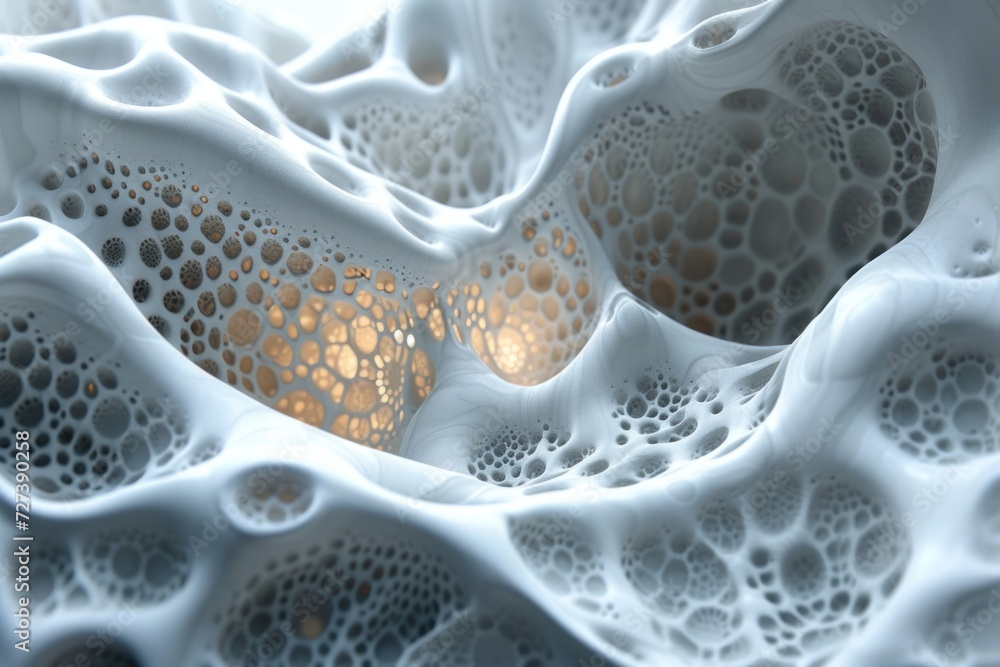 Poster abstract 3d design featuring intricate patterns and a play of light and shadow