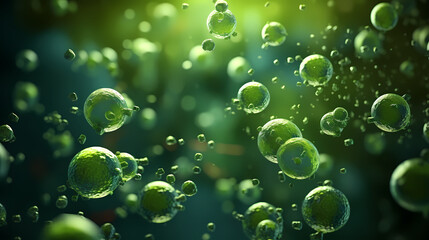 Macroscopic observation of organisms bacteria and cells and viruses under laboratory microscope