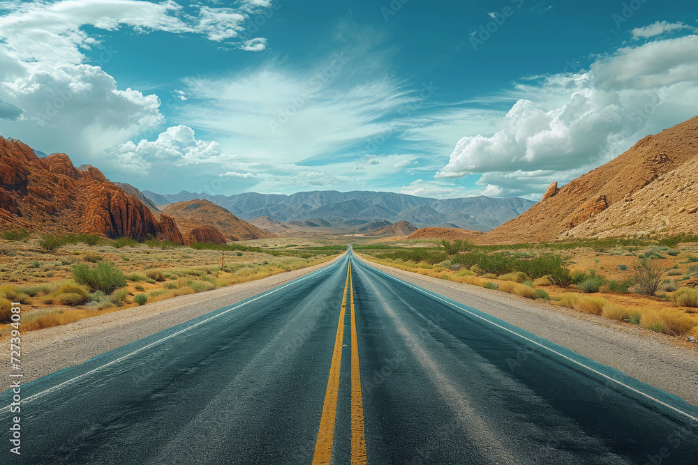 Poster a hyperlapse of a road trip, compressing hours of travel into a few minutes. concept of journey and 