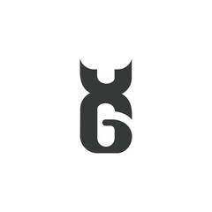 Alphabet Initials logo GX, XG, X and G