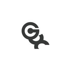 Alphabet Initials logo GX, XG, X and G