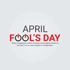 April Fools' Day. April Fools' Day creative ads Design concept, 3d illustration