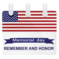 Memorial day card. vector illustration