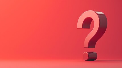 red question mark on red gradient background