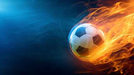 Fototapeta premium kinetic energy of a suspended soccer ball frozen in mid-air