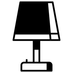 Fototapeta premium Table Lamp glyph and line vector illustrations