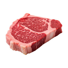 Wagyu beef meat isolated on transparent background.