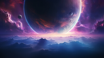 Cosmic illustration showing vibrant cosmic background