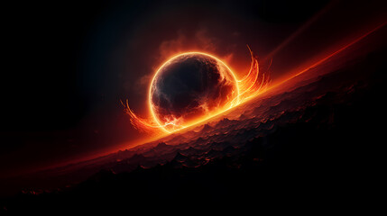 Space galaxy background, 3D illustration of nebulae in the universe