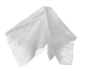 White disposable wet wipes isolated, clipping