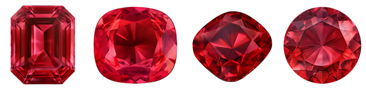 Brownish-Red Ruby clipart collection, vector, icons isolated on transparent background