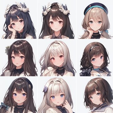 beautiful anime girl avatars collection