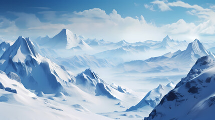 Obraz premium Stunning mountains, panoramic peaks PPT background