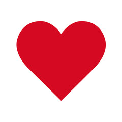 red heart isolated on white