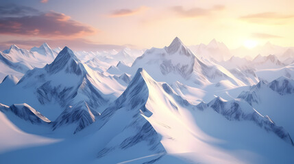 Fototapeta premium Stunning mountains, panoramic peaks PPT background