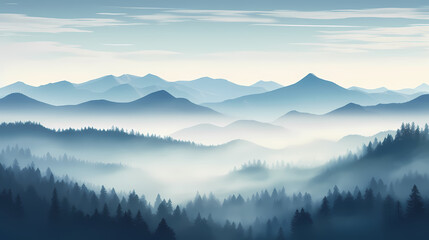 Obraz premium Stunning mountains, panoramic peaks PPT background