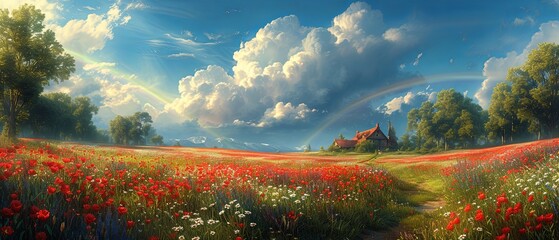 House Painting in Flower Field