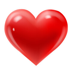 red heart isolated on white