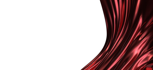 Naklejka premium Abstract red cloth swaying in the wind