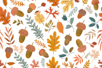 Seamless Pastel Autumn Pattern