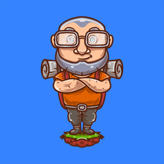vector cute man cartoon vector icon illustration people fashion icon concept