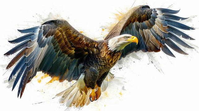 The eagle in all its glory, the king of birds