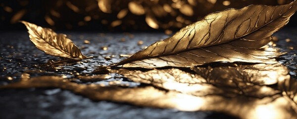 there is a leaf that is laying on the ground - Powered by Adobe