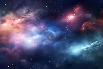 Space Wonders: Deep space backgrounds with spinning galaxies and sparkling stars