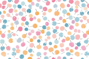 Pastel Berries Seamless Pattern for Design