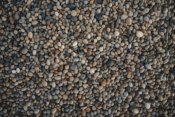 Texture background with colorful sea stones viewed from above