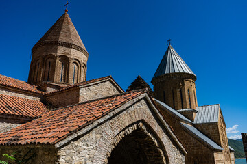 Fototapeta na wymiar Medieval castle Ananuri in the Caucasus mountains of Georgia