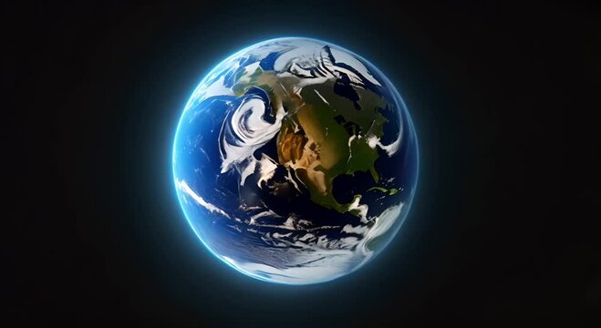 Orbiting earth on dark background. Earth day 