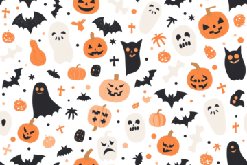 Halloween Seamless Pastel Pattern Design