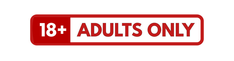 Adults only 18+, age restriction button