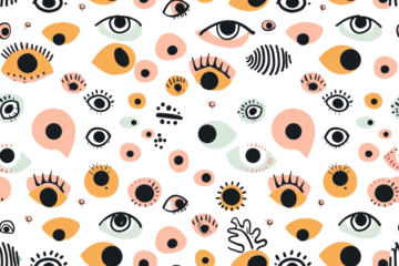 Pastel Halloween Themed Seamless Pattern