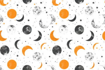 Halloween Seamless Pastel Pattern Background