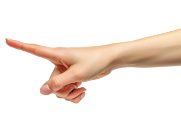 hand pointing transparent