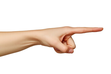 hand pointing transparent