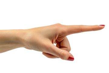 hand pointing transparent