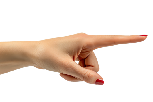 hand pointing transparent