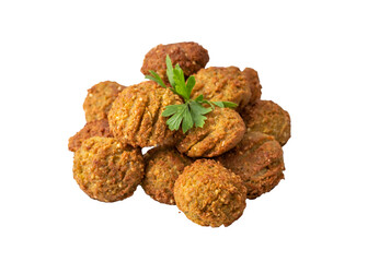 Falafel; traditional Lebanese appetizer made from chickpeas.