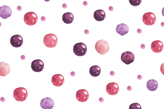 Pastel Candy Pattern on Transparent Background