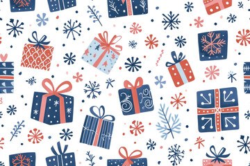 Obraz premium Pastel Birthday Holiday Pattern Seamless Design