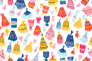 Pastel Birthday Party Seamless Pattern